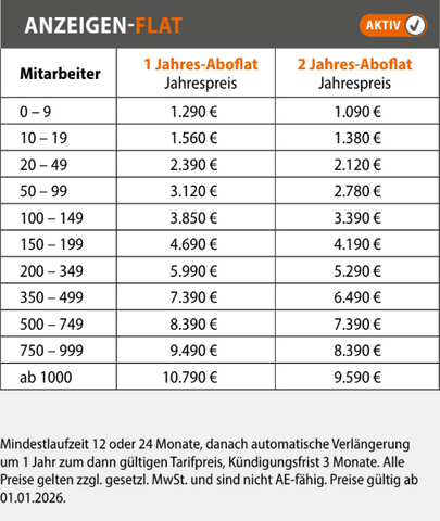 JOBS.sh Flatrate Preise 2026